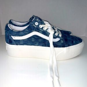 Old Skool Stackform Denim Platform Vans - Size: 9